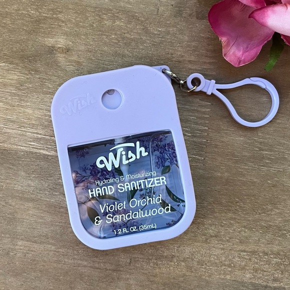 Wish Violet & Orchid Sandalwood Hydrating Mist Hand Sanitizer Keychain Silicon - Picture 1 of 1